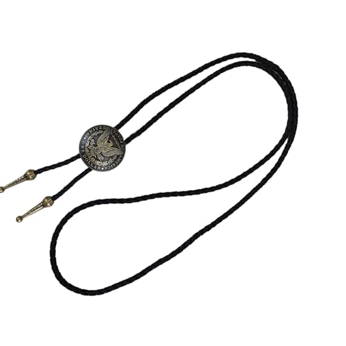 [APGLSXY] Unisex Faux Leather Bolotie Necklace with Devil Eye Jewelry Pendant Necktie for Birthday Anniversaries and Parties Eve