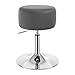 Produktbild WOLTU Schminkhocker, Schminktisch Hocker, Barhocker rund, Design Hocker höhenverstellbar drehbar, Bürohocker Arbeitshocker Küchenhocker, gepolstert, Kunstleder, Grau, BH14gr-1