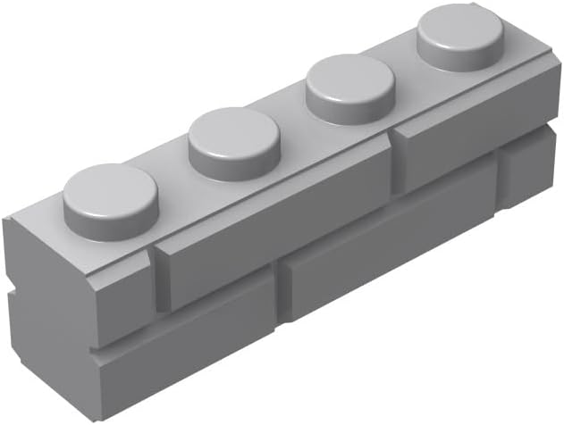 Miniatura 1 de Ladrillos clásicos de color gris claro a granel, 200 ladrillos de perfil de mampostería, bloques de ladrillos de pared gris claro, compatibles con