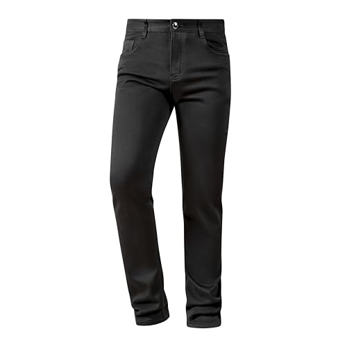 Classic Straight-Leg Men's Long Black Jeans, Stretchy, Soft, and Comfortable, Suitable for a Variety of Occasions.