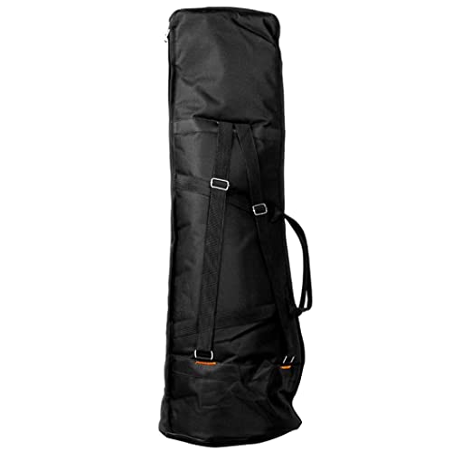 Black Water-Resistant Oxford Fabric Trombone Gig Bag, Cotton Padded Backpack with Adjustable Shoulder Straps, Protective Trombone Case