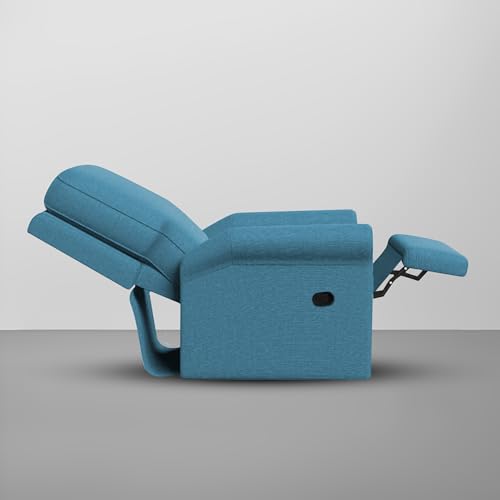 Image of CASALIVING Mersin Comfy Fabric Single Seater Recliner Chair, Recliner Sofa for Relaxing, Recliner Chair for Home Relax (Turquise) | Premium Fabric Sofa