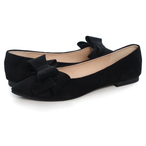 Image of TN TANGNEST Women Fashion Bowknot Flats Comfort Pointed Toe Dress Shoes