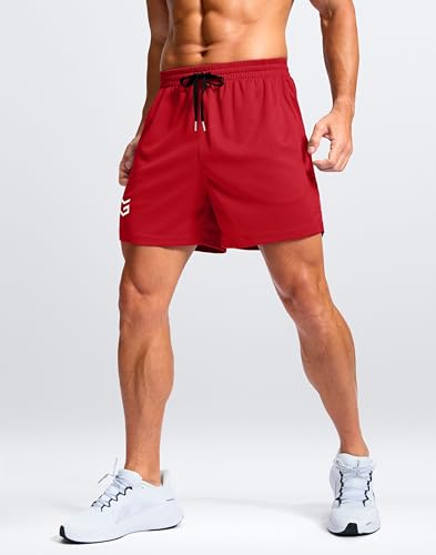 Image of G Gradual Men's Athletic Workout Shorts with Pockets 5 inch /7 inch /9 inch Lightweight Quick Dry Gym Basketball Running Shorts for Men