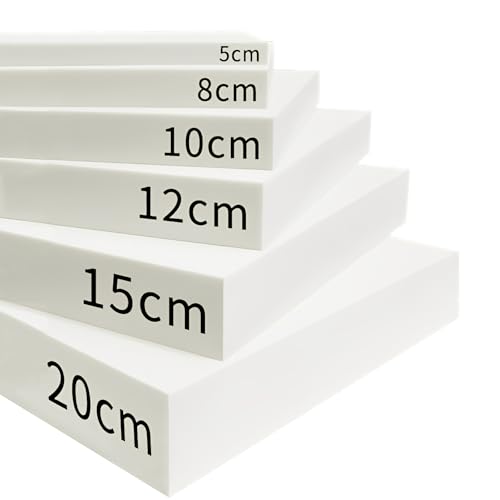 XZQYYY Schaumstoff-Zuschnitt nach Maß Schaumstoff Polster Zuschnitt nach Größe für die Inneneinrichtung Kissen Sofas Matratzen und Erkerfensterkissen verwendet (12cm Dicke)