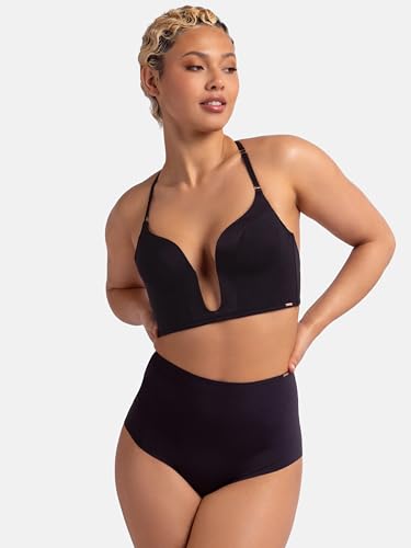 Dorina Essensual Plunge Bra, Nero, 7C Donna - 2