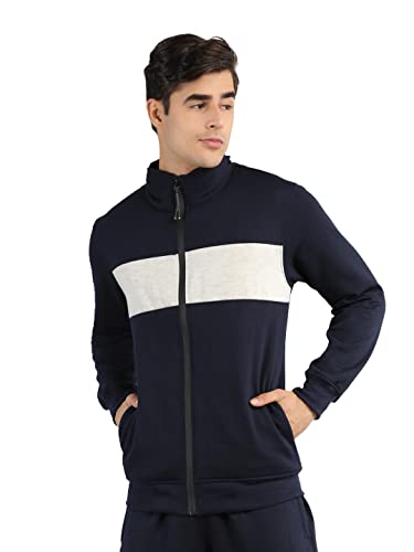 Image of CHKOKKO Fleece Men Winter Sports Running Zipper Collared Neck Stylish Jacket