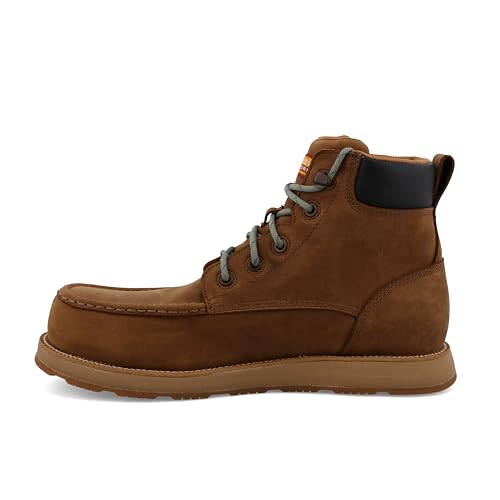 Image of Twisted X Men's 6 inch CellStretch Wedge Sole Boot, Moc Toe Nano Toe with CellStretch, Lion Tan, 8 M
