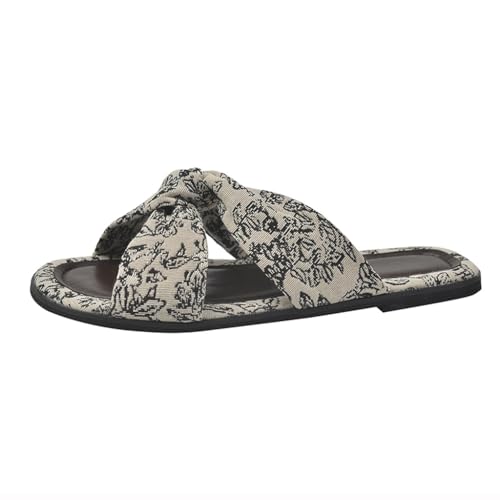 Sandals for Women Wearing Flat Bottomed Beach Sandals Soft Faced Sandals(38)