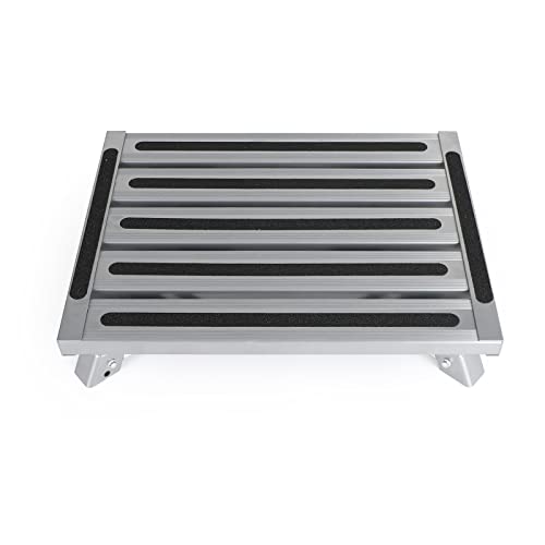 Areyourshop Adjustable Folding Step Step Stool with High Load Capacity Aluminium Folding Platform Step Stool with Non-Slip Rubber Surface, Suitable for Kitchen, Motorhome, SUV, Caravan