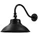 14.2in. Black LED Gooseneck Barn Light 42W 4000lm Daylight LED Fixture for Indoor/Outdoor Use - Photocell Included - Swivel Head,Energy Star Rated - ETL Listed - Sign Lighting - 5000K Daylight 1pk02