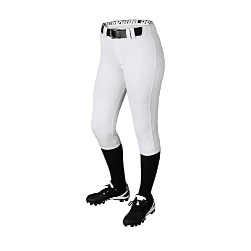 DeMarini Girls' Fierce Softball Pants - Team White, Large