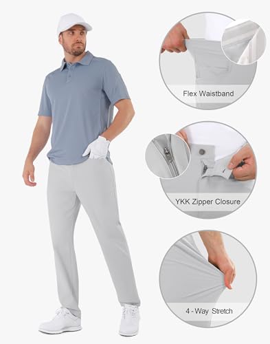 Shallowlulu Mens Golf Pants Stretch 5 Pocket