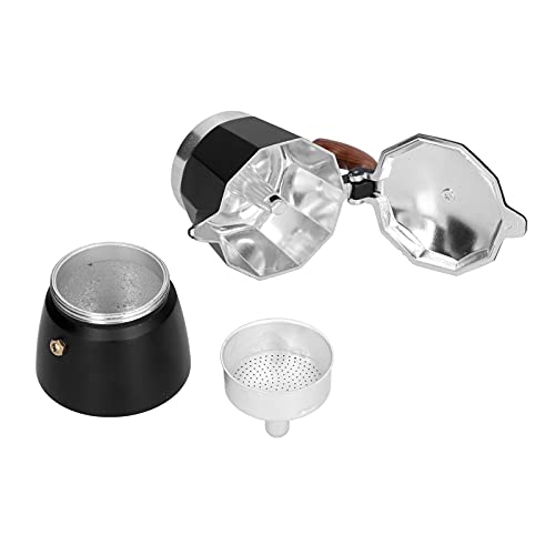 Tissting Moka Pot Aluminum Alloy Espresso Maker Italian Style Classic Coffee Brewer Retro Black Coffee Percolator, Available In 150Ml And 300Ml(Large 300Ml) #TOP6