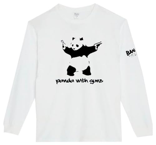 [PARODYS BY CRUSH] �o���N�V�[ 5.6oz����T ���v�����g�t �񒚌��e�p���_ ���� �����Y banksy�����O�X���[�u (2XL, �z���C�g)