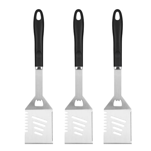 LEDLabs Professional BBQ Spatula Set (1/2/3-Pack) – 44.5cm Extra Long Stainless Steel Grill Turner with Bottle Opener – Heat-Resistant Non-Slip Handle – Perfect for Burgers, Steaks (3)