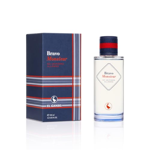 El Ganso Bravo Monsieur 125 ml, Eau de Toilette para Hombre, Aroma Aromático Amaderado, con Vaporizador