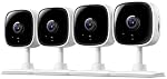 Tapo by TP-Link 1080P Indoor Security Camera for Baby Monitor, Pet Camera w/Motion Detection, 2-Way Audio Siren, Night Vision, Cloud & SD Card Storage, Works w/Alexa & Google Home, C100(4-Pack)