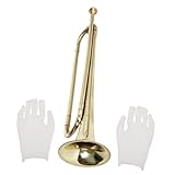 SECFOU 子供用トランペット 楽器 おもちゃ 管楽器 音楽教育玩具 幼児 学習 プレゼント 音楽遊び 男の子女の子用風楽器 遊びながら学べる