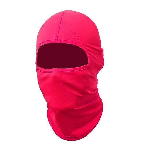 OcioDual Pasamontañas Elástico de Color Rosa Oscuro para Esquí, Moto, Motocicleta, Ciclismo, Senderismo, Máscara Protectora Suave, Balaclava Delgada, Bufanda Ligera