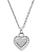 Michael Kors Stainless Steel and Pavé Crystal Heart Pendant Necklace for Women, Color: Silver (Model: MKJ3970040)