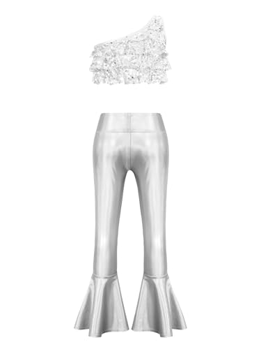Chemisier sans manches paillettes et pantalon cuissardes danse