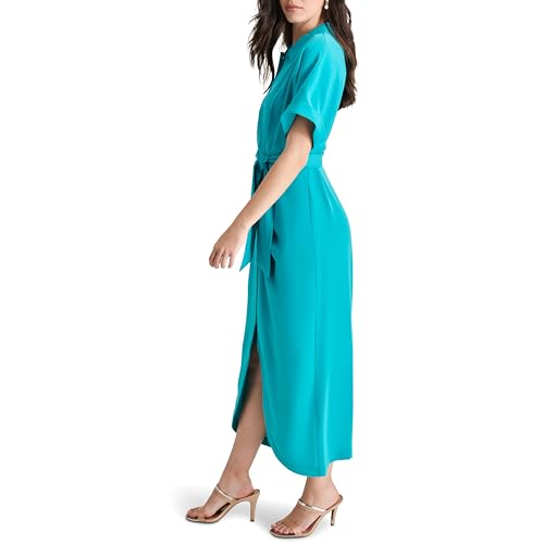 Image of DKNY Women's Front Knot Collared Short Sleeve Dress