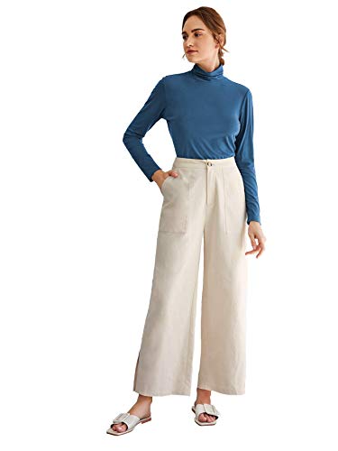 Image of Fabricorn Stylish Black Turtle Neck Cotton Tshirt for Women (Black)