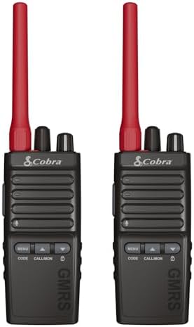 Cobra TrailBlazer 500 handheld radio showing 2.5W power output and IP54 rating