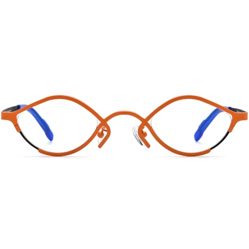 Image of FONEX Colorful Pure Titanium Glasses Frame Women Retro Round Eyeglasses
