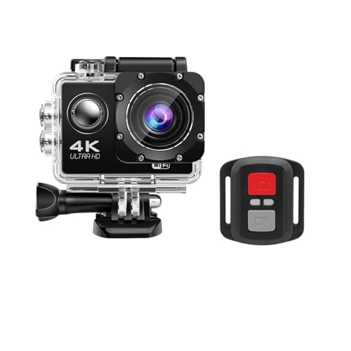 Para vlogs con micrófono externo y control remoto Cámara de Acción 4K 1080P/30FPS WiFi 2,0 '170D casco impermeable subacuático cámara de grabación de vídeo cámaras deportivas Mini cámara al aire libre