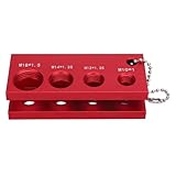 UPALDHOU Strumento per Lo Spazio tra Le Candele, Universale in Alluminio per Le Candele con Spessimetro per Misurare la Larghezza e Lo Spessore dello Spazio per Auto, Motociclette, (Rosso)