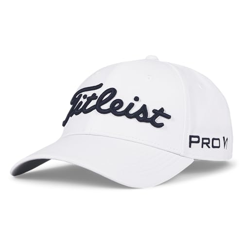 Titleist Junior Tour Performance Golf Cap, White/Navy, Adjustable