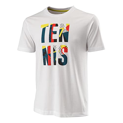 Wilson Stacked Tennis Tech Tee W L T-Shirt Homme Sport Manche Courte