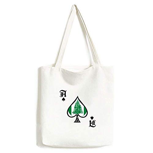 Sac à main Norfolk Island lavable grand format fourretout imprimé avec écusson