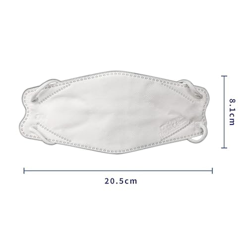 DRX FFP2 Maske, Atemschutzmaske mit 3 Lagen, Atmungsaktiv & Hautfreundlich, Staubmaske, 99% Filtereffizienz, CE-Zertifiziert, EN 149:2001 + A1:2009, 20 Stk., Made in Taiwan (Weiß)