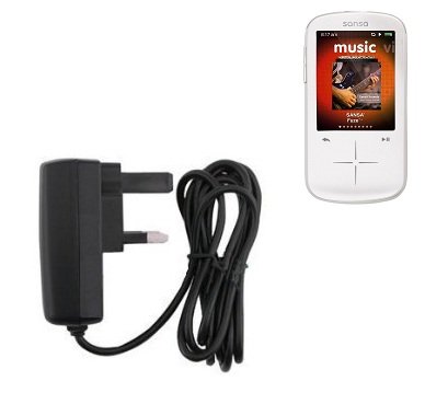 Mains Charger compatible with SanDisk Sansa Fuze+ Mp3 Player - COMPATIBLE WITH Sandisk Sansa Fuze + MODELS (4GB - 8GB - 16GB) - NO PC REQUIRED