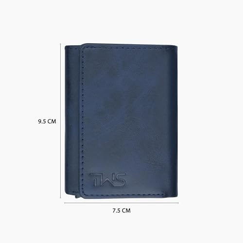 Image of The Wallet Store Maverick RFID Protected Minimalist Wallet, Pop-Up Cardholder, Scan-Proof Aluminium Case, Holds 8 Credit /Debit Cards, Slim Men's Wallet (Blue-D)