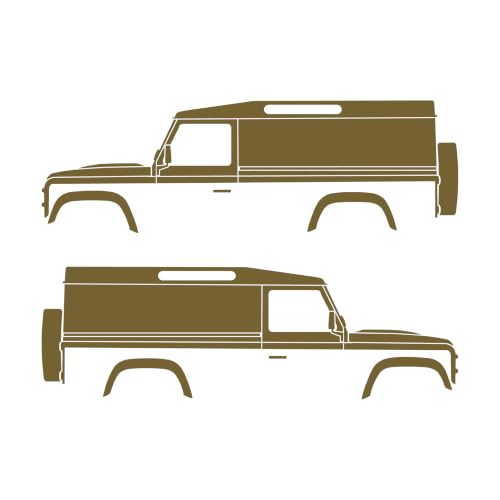 Set of 2 Van Silhouette Decal Stickers for Land Rover Defender 110 Classic