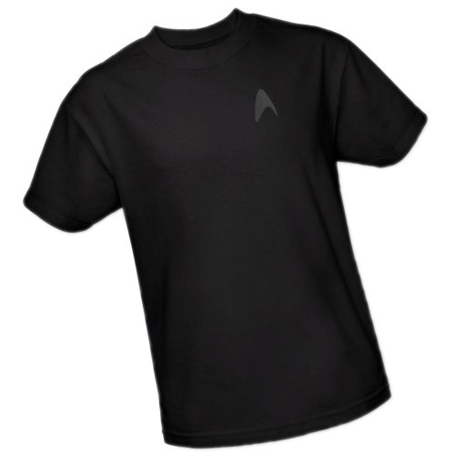 Star Trek Command Emblem On Black Into Darkness Adult T-Shirt, Large