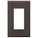 Amerelle Manhattan Single Rocker Cast Metal Wallplate in Aged Bronze
