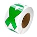Small Green Ribbon Awareness Stickers (500 Ct)