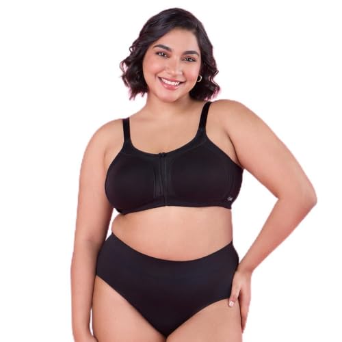 Image of NYKD NYB101B Cotton Non Padded Non Wired Full Coverage Everyday Bra M-Frame Bounce Control (Plus