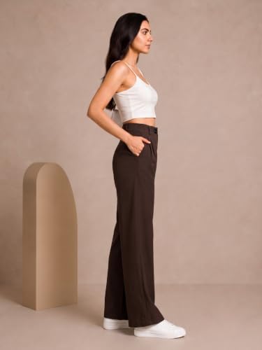 Image of Womens NS Lycra Korean High Waist Straight Pants