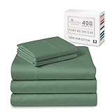 100% coton peigné mercerisé pur et naturel: La technique de fil fin de Pizuna dans cet authentique 400-fils au pouce parure de lit coton king se caractérise par un tissage de sateen simple dent (4 en haut, 1 en bas). Le coton peigné mercerisé apporte un toucher doux et apaisant. Le coton pur peut se froisser légèrement, mais il est plus frais et respirant. Il s'assouplit et se froisse moins au fil des lavages, tout en conservant son aspect haut de gamme et impeccable.