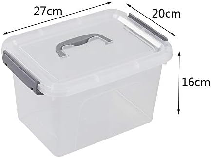 Bringer Set of 6 Clear Plastic Storage Box, 5 L Storage Latch Boxes