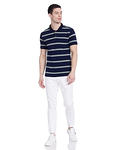 Image of Levi's Men's Striped Polo Collar T-Shirt