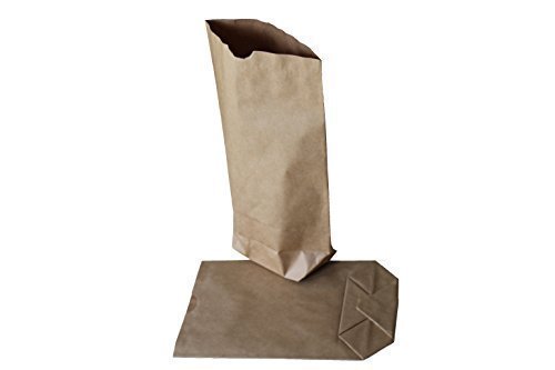 Torebki z dnem krzyżowym z brązowego papieru - 2-warstwowe - 23 x 37,5 cm na 2,5 kg (100 sztuk)