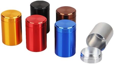 Leoyoubei 6 Aluminum Tea Tins Canister with Airtight Single Lids,2 oz Tea Canister Dry Storage Caddy Box,Candle Making Kits,Waterproof Mini Tins for Loose Tea,Spices, Coffee,Sugar (6 Colors) image 5
