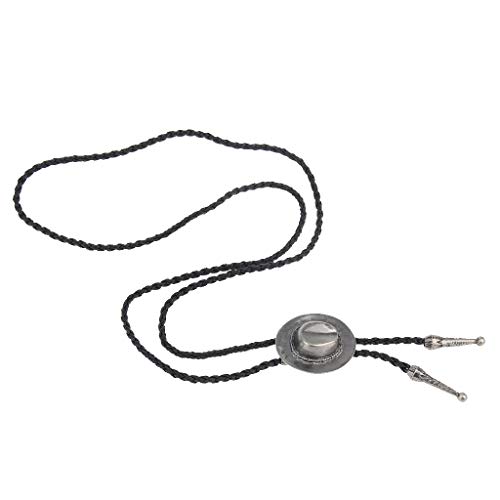 Image of GelConnie Bolo Ties for Men Women Western Cowboy Tie Mens Western Necklace Leather Necktie Gold Bolero Tie Cowboy Necklace